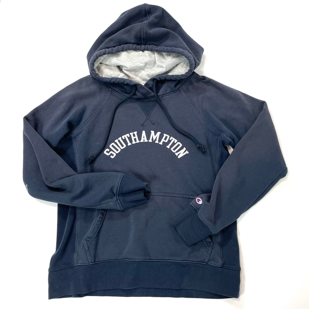 Navy Blue Southampton Lighter Weight Distressed Champion Hoodie Size XS